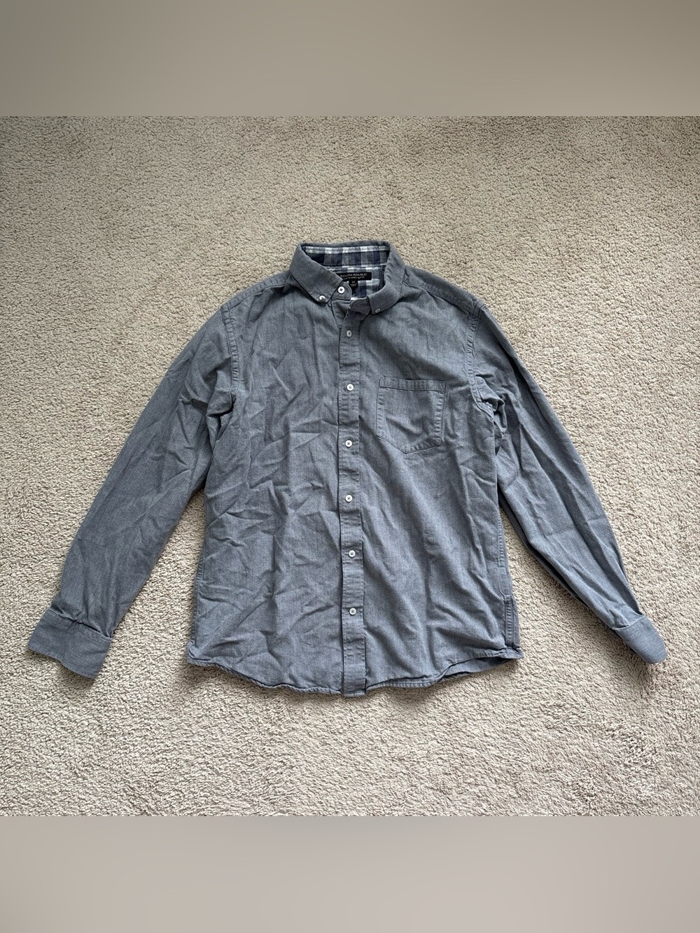Banana Republic Gray Button-Down Casual Long Sleeve Shirt